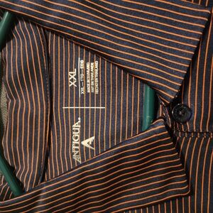 Antigua Men's Navy and Orange Striped Blazer